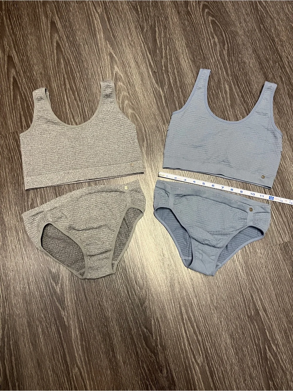 NWOT Lucky Brand Ribbed Two-Piece Sets in Gray and Light Blue